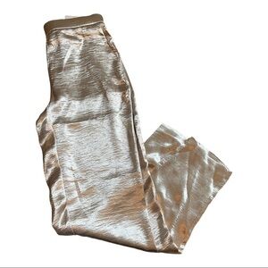 Dkny a metallic oatmeal ankle pants